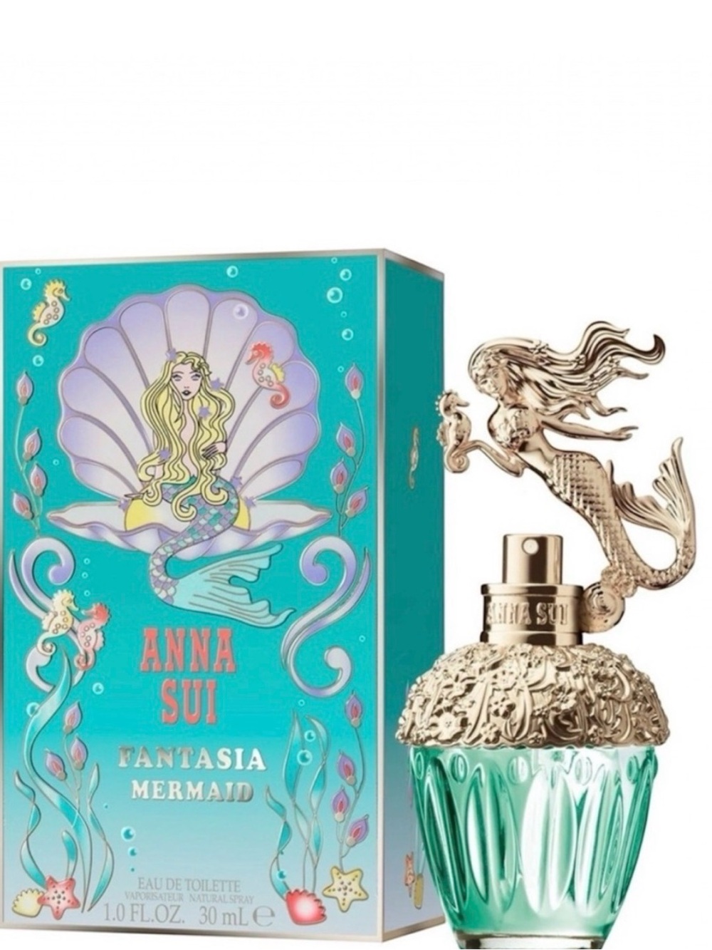 Anna Sui Fantasia Mermaid Eau de Toilette — teal & gold